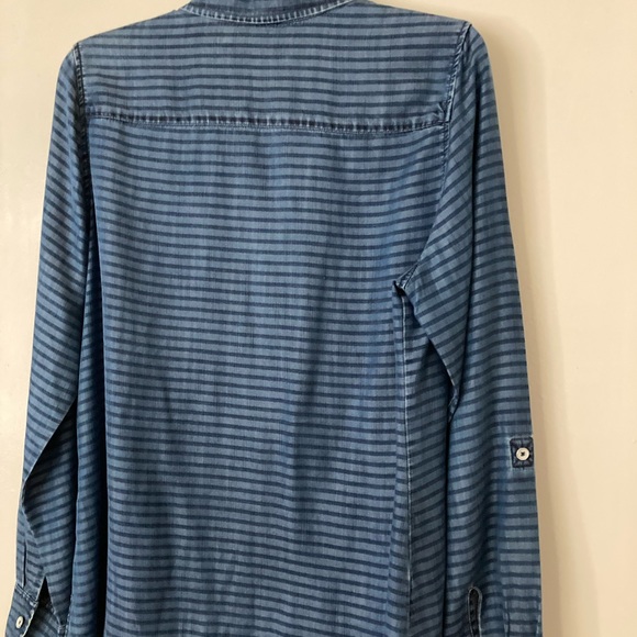 Foxcroft Tencel Stripped Shirt - Picture 2 of 10